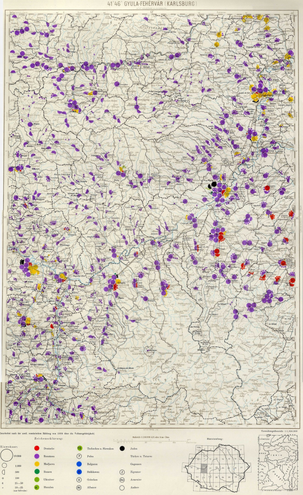Ein Plakat von Deutschland mit farbigen Punkten, die die Bevölkerungsverteilung darstellen, und Text unten, der die Gesamtzahl der Bewohner zeigt.