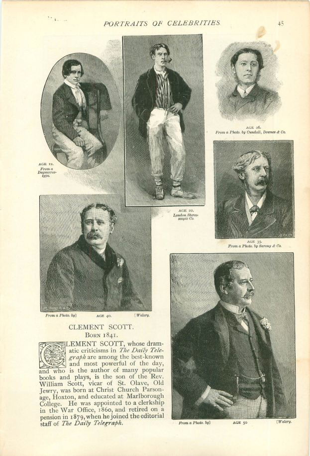 Altes Buch mit Schwarz-Weiß-Fotos von formell gekleideten Individuen und begleitendem Text.