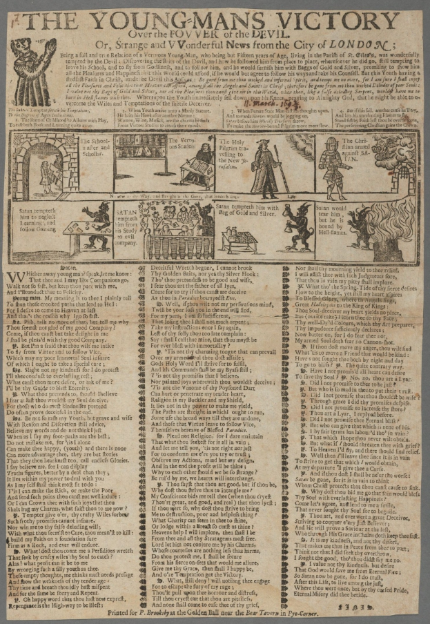 Ein siegestaumeliges Blatt mit fetter Schrift und detaillierten Illustrationen von entschlossenen jungen Männern.