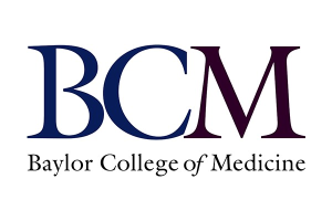 Moderner, fett gedruckter Text "Baylor College of Medicine" auf einem weißen Hintergrund.